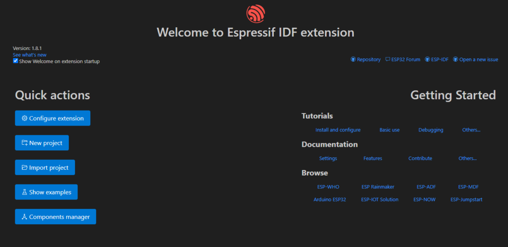 ESP-IDF 插件首页